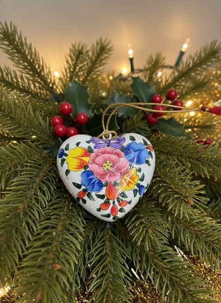 Paper Mache Christmas Heart