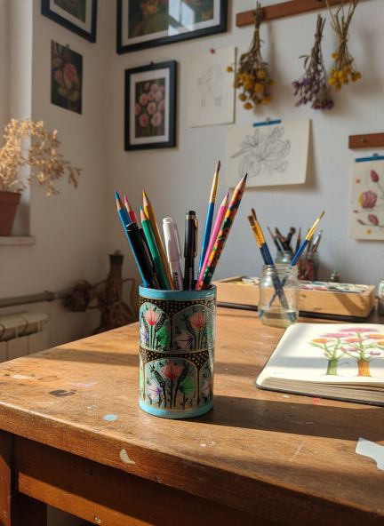 Paper Mache Pen Holder