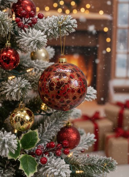 Paper Mache Christmas Ball